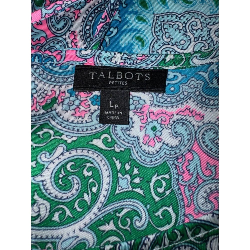 Talbots Loose Fit Summer Party Blouse Women Size Petite Large - Picture 9 of 10